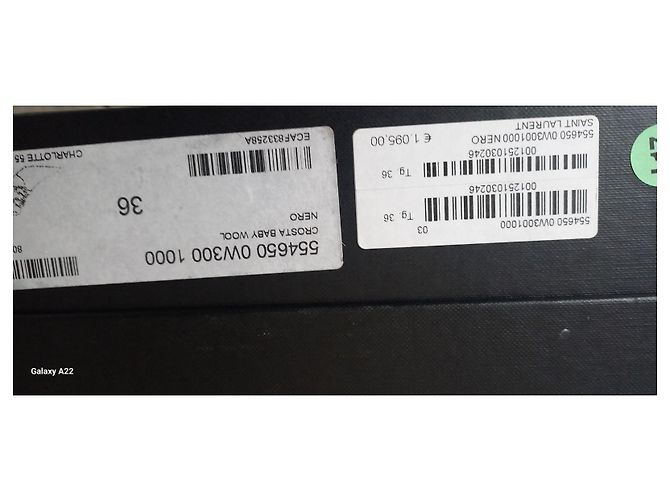 Stivaletti Saint Laurent Charlotte 55 Camoscio Nero - vista 4