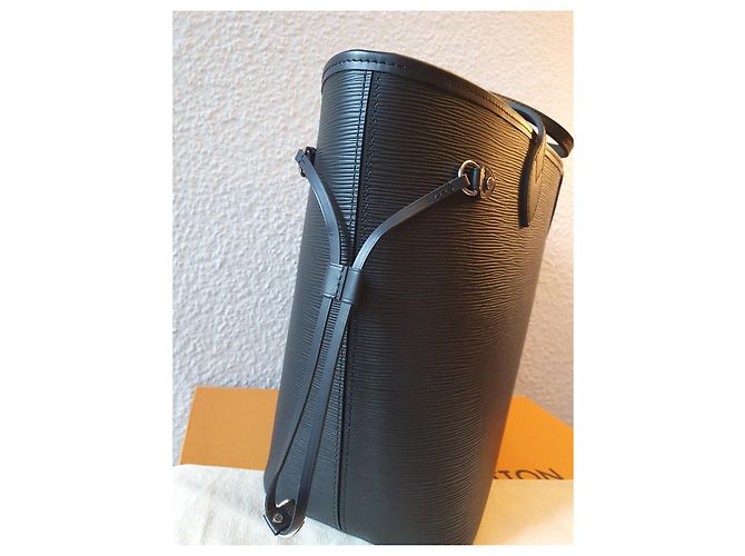Louis Vuitton Neverfull MM Epi Leder Schwarz Neu Nero - vista 4