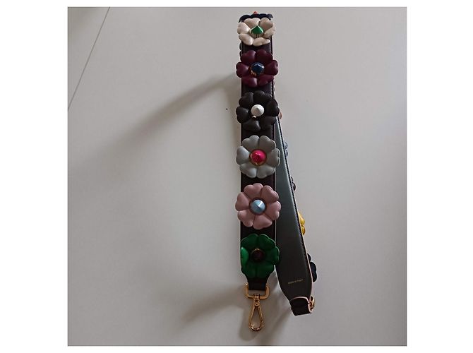 Fendi Cove Leather Handle with Multicolored Flowers Multiple colors - view 4