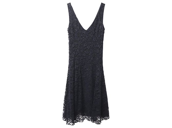 Ralph Lauren Spitzenkleid in A-Linie aus schwarzem Polyester - Ansicht 5
