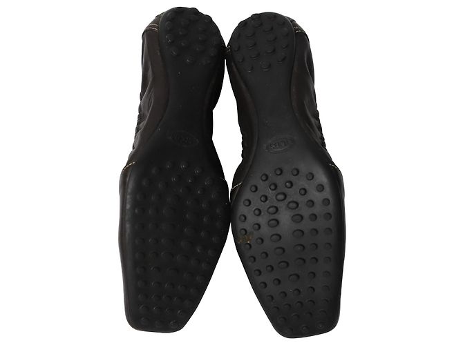 Bailarinas Tod's Bow Scrunch de piel negra - vista 5
