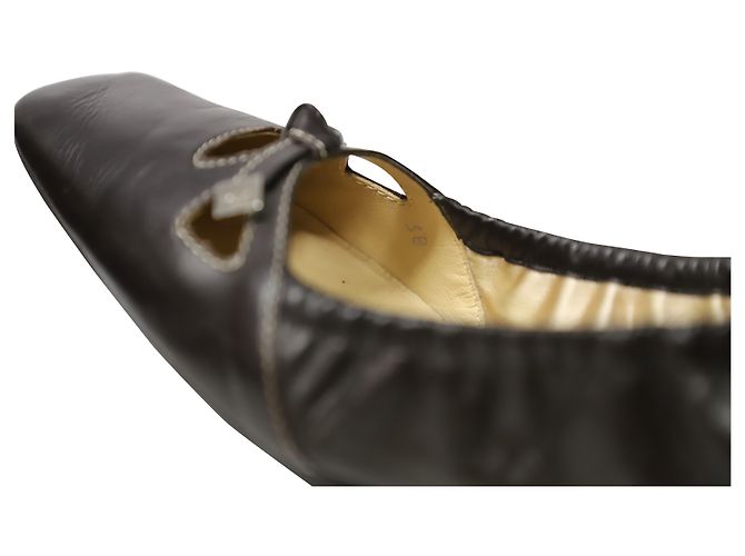 Bailarinas Tod's Bow Scrunch de piel negra - vista 6