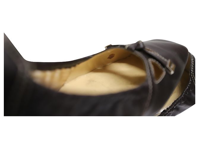 Bailarinas Tod's Bow Scrunch de piel negra - vista 9