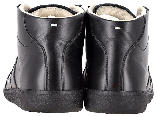 Maison Martin Margiela Maison Margiela Replica Baskets Montantes en Cuir Noir - vue 2