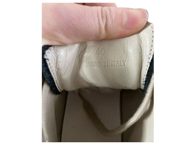 Maison Martin Margiela Maison Margiela Replica Baskets Montantes en Cuir Noir - vue 7
