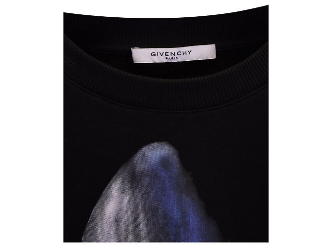 Givenchy Shark Print Sweatshirt aus schwarzer Baumwolle - Ansicht 3