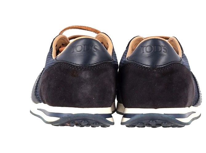 Sneakers basse stringate di Tod's in pelle scamosciata blu navy - vista 2