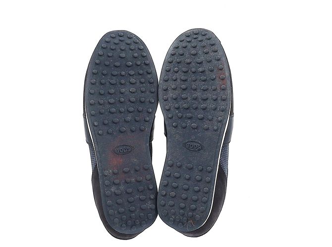 Sneakers basse stringate di Tod's in pelle scamosciata blu navy - vista 5