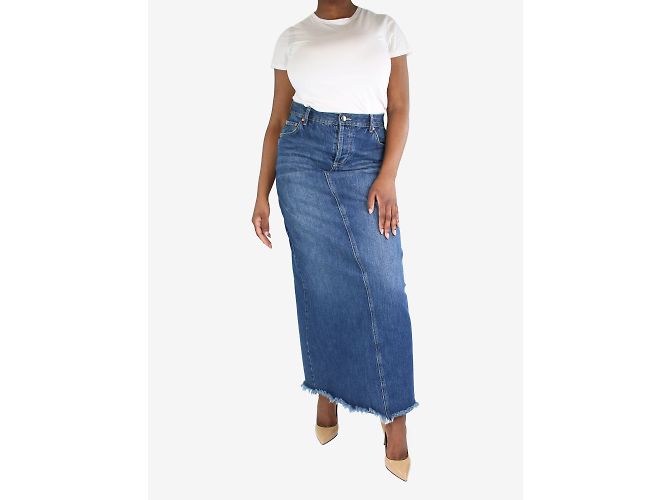 Autre Marque Blauer Jeans-Maxirock – Größe UK 14 - Ansicht 2
