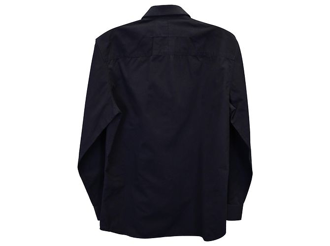 Camisa Givenchy Monkey Bordado em Algodão Azul Marinho - vista 2
