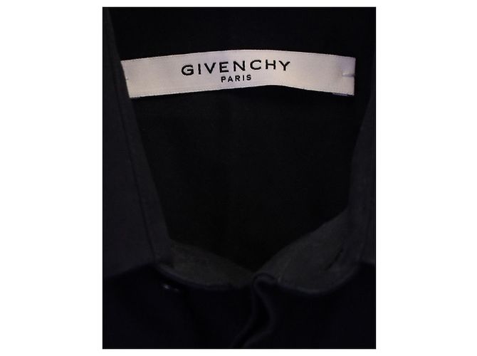 Camisa Givenchy Monkey Bordado em Algodão Azul Marinho - vista 3
