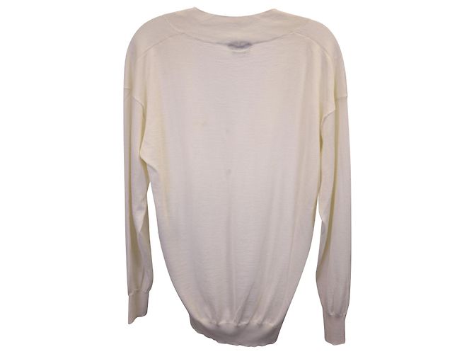 ABGELEHNT Tom Ford Feiner Pullover mit V-Ausschnitt aus beigem Kaschmir - Ansicht 2