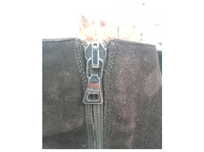 Prada Men's Deerskin Boots Dark Brown Size 44 - view 2