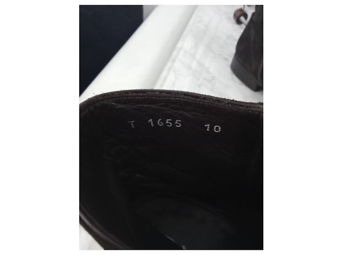 Prada Men's Deerskin Boots Dark Brown Size 44 - view 3