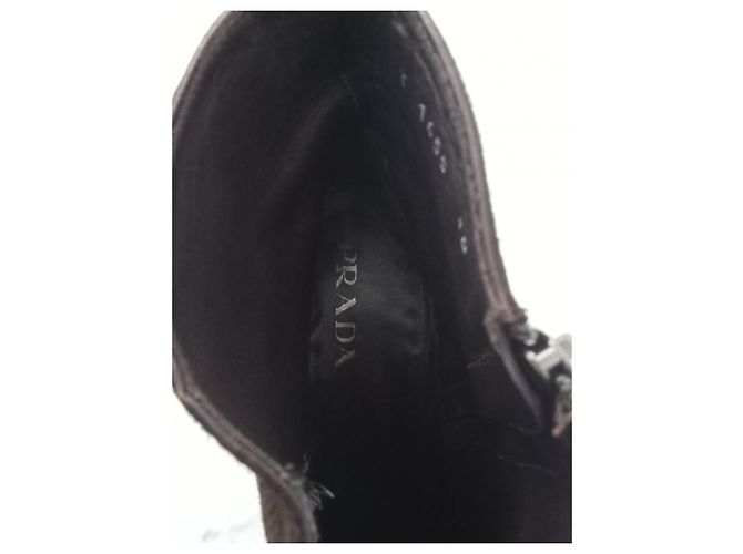 Prada Men's Deerskin Boots Dark Brown Size 44 - view 4