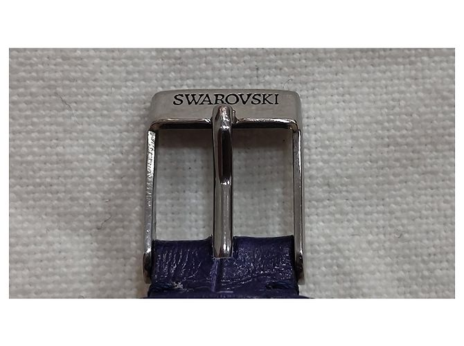 Relógio Swarovski Azul Marinho Couro e Aço - vista 5