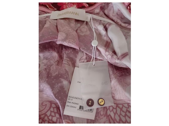Zimmermann Wavelength Placement Midikleid Phoenix Seide Weiß Mehrfarben - Ansicht 10