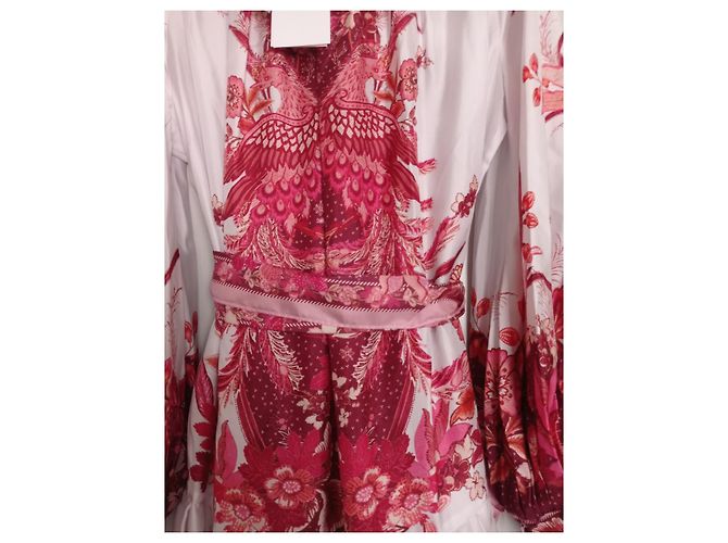 Zimmermann Wavelength Placement Midikleid Phoenix Seide Weiß Mehrfarben - Ansicht 11