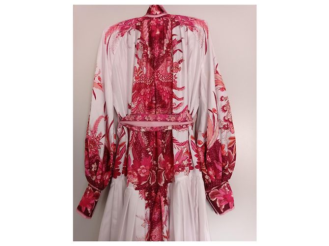 Zimmermann Wavelength Placement Midikleid Phoenix Seide Weiß Mehrfarben - Ansicht 4