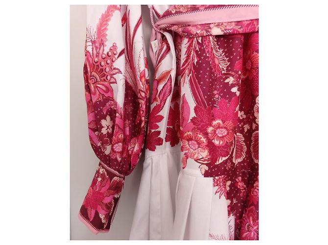 Zimmermann Wavelength Placement Midikleid Phoenix Seide Weiß Mehrfarben - Ansicht 7