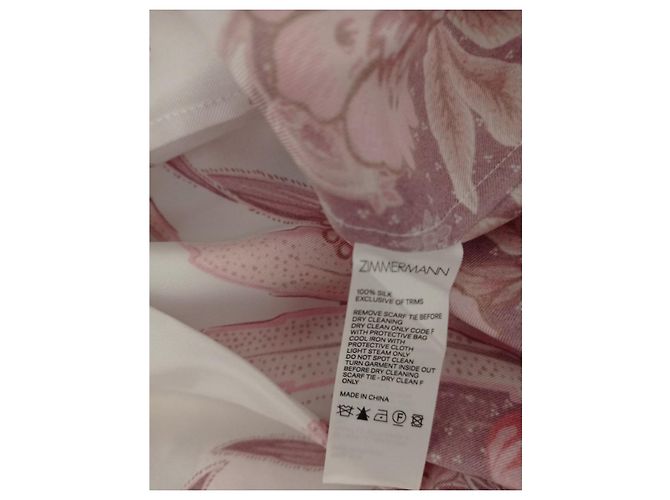 Zimmermann Wavelength Placement Midikleid Phoenix Seide Weiß Mehrfarben - Ansicht 9