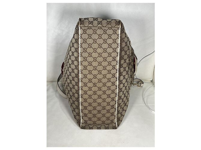 Gucci G/Borsa tote con sciarpa G Positano Beige - vista 11