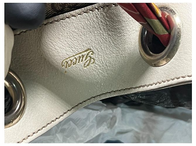 Gucci G/Borsa tote con sciarpa G Positano Beige - vista 2