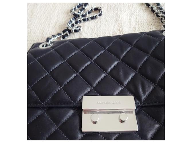 Bolsa acolchoada de couro Michael Kors Preto - vista 3