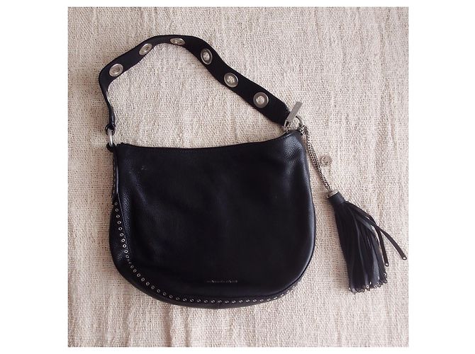 Michael Kors Ledertasche mit Metalldetails Schwarz - Ansicht 3