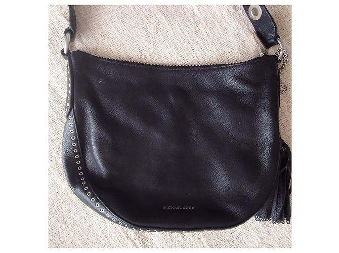 Michael Kors Ledertasche mit Metalldetails Schwarz - Ansicht 4