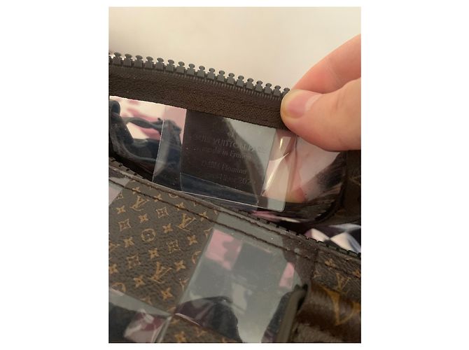 Abbesses Louis Vuitton Keepall 50 Virgil Abloh Marrone - vista 2