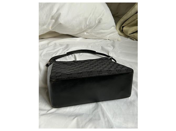 Borsa Hobo Gucci Nera e Grigia in Pelle Nero Grigio antracite - vista 6