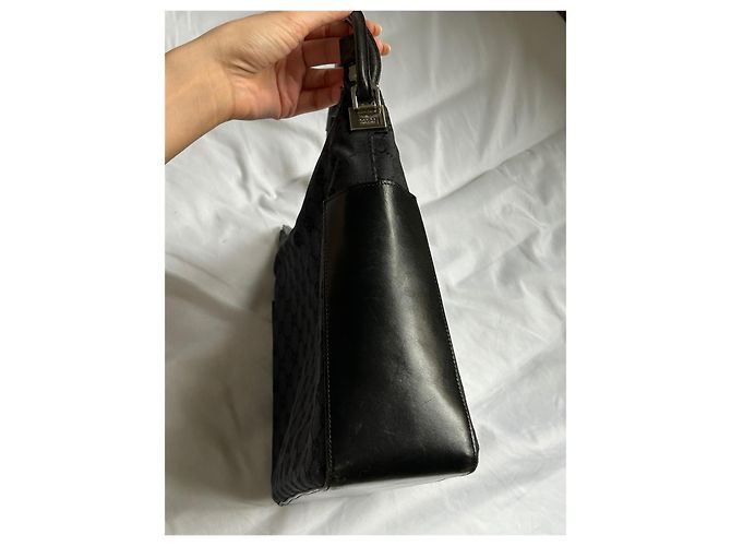 Borsa Hobo Gucci Nera e Grigia in Pelle Nero Grigio antracite - vista 7