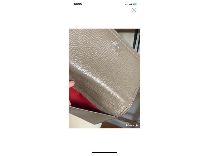 Lancel Sacha borsa a tracolla Portefeuille Telephone taupe in pelle - vista 2