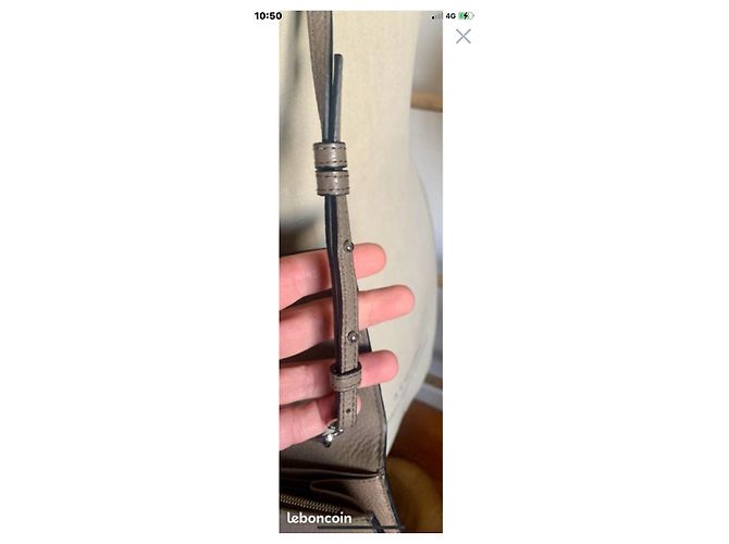 Lancel Sacha borsa a tracolla Portefeuille Telephone taupe in pelle - vista 3