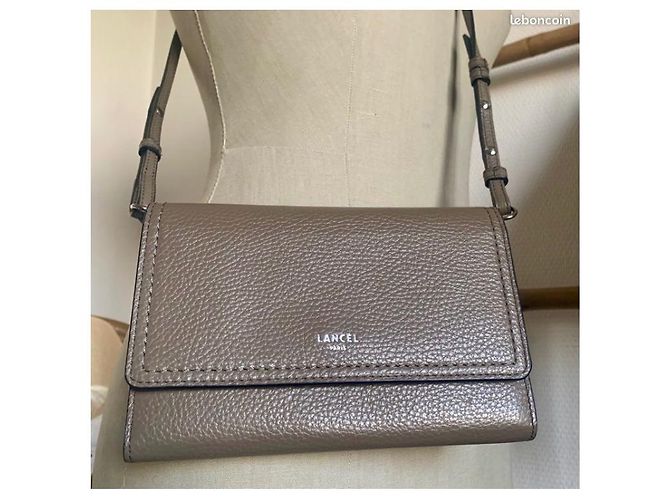 Lancel Sacha borsa a tracolla Portefeuille Telephone taupe in pelle - vista 5