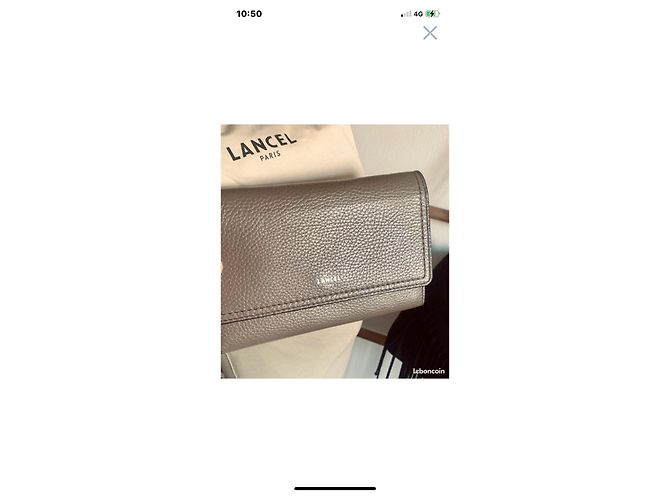 Lancel Sacha borsa a tracolla Portefeuille Telephone taupe in pelle - vista 7