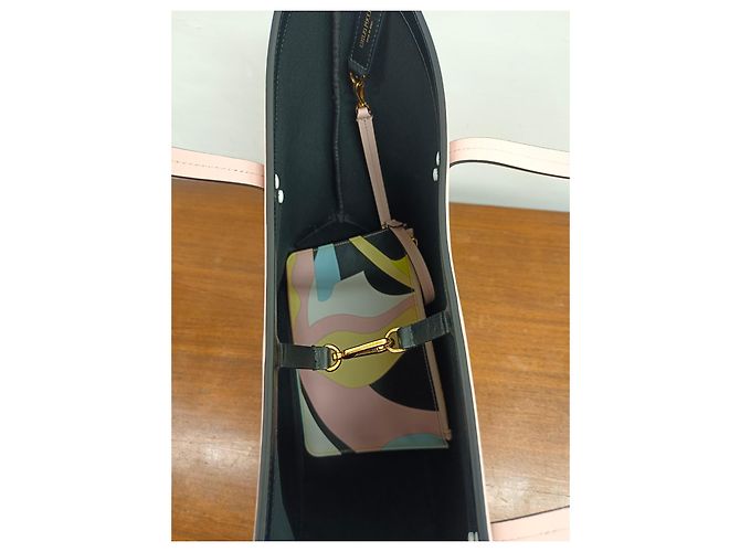 Emilio Pucci Handbag Leather and Cloth Multicolor - view 12