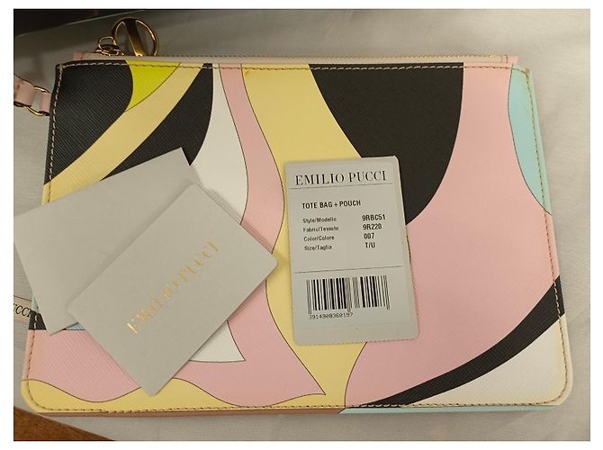 Emilio Pucci Handbag Leather and Cloth Multicolor - view 3