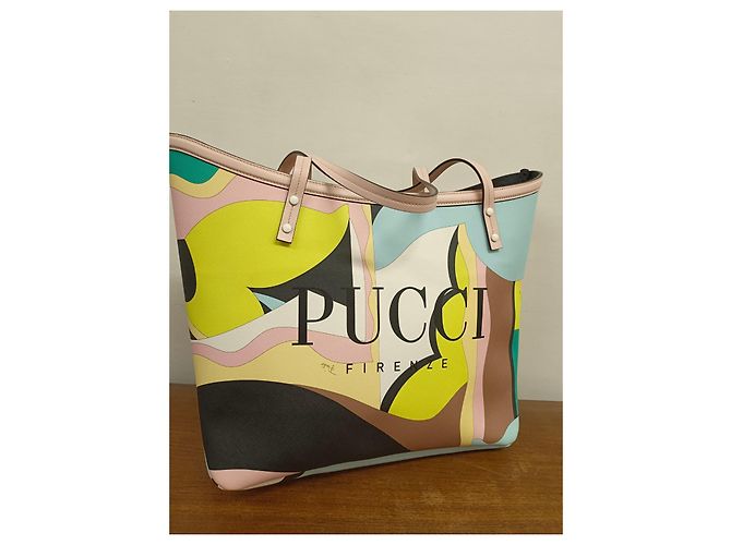 Emilio Pucci Handbag Leather and Cloth Multicolor - view 6
