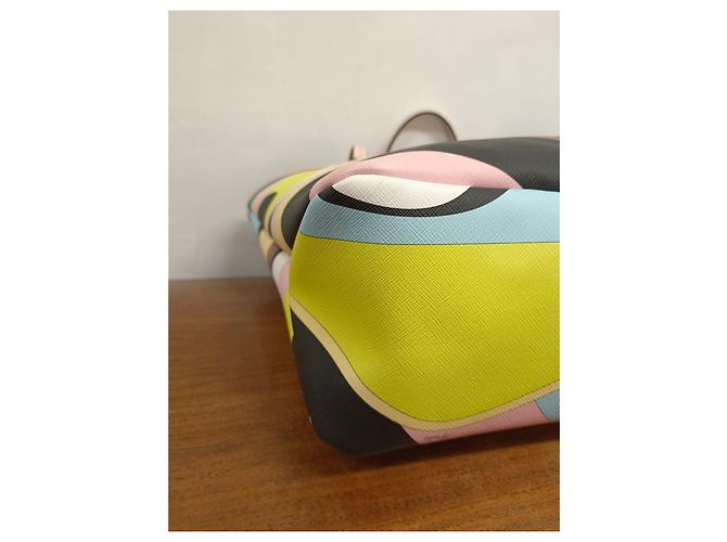 Emilio Pucci Handbag Leather and Cloth Multicolor - view 8