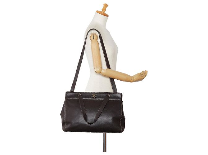 Executive Borsa esecutiva Chanel Caviar marrone - vista 10