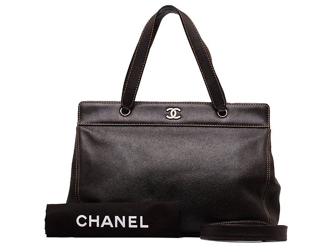 Executive Borsa esecutiva Chanel Caviar marrone - vista 11