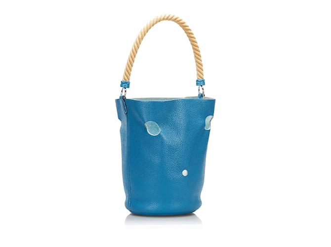 Hermès Secchio blu Hermes Clemence Mangeoire PM - vista 2