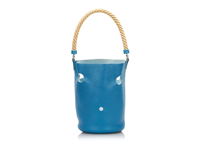 Hermès Secchio blu Hermes Clemence Mangeoire PM - vista 3
