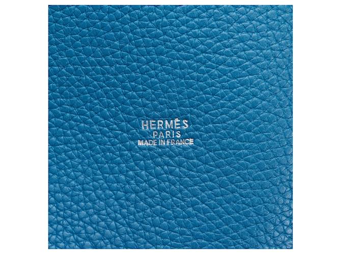 Hermès Secchio blu Hermes Clemence Mangeoire PM - vista 6