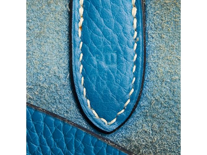 Hermès Secchio blu Hermes Clemence Mangeoire PM - vista 7