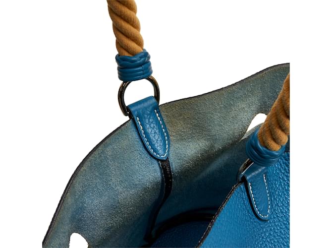 Hermès Secchio blu Hermes Clemence Mangeoire PM - vista 8