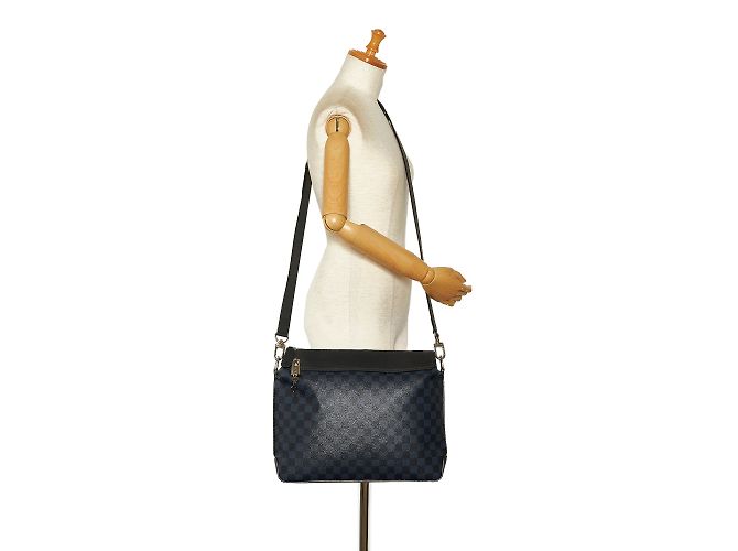 Borsa a tracolla Louis Vuitton Damier Cobalt Greenwich Messenger blu - vista 10