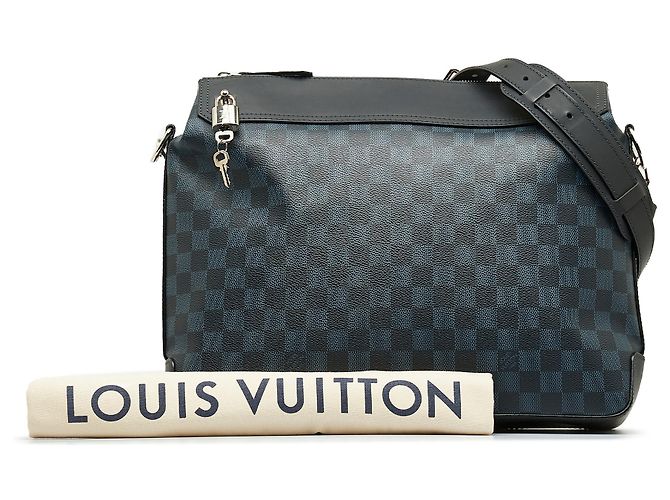 Borsa a tracolla Louis Vuitton Damier Cobalt Greenwich Messenger blu - vista 11